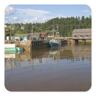 Mid tide at the Bay of Fundy at St. Martins, New Square Sticker