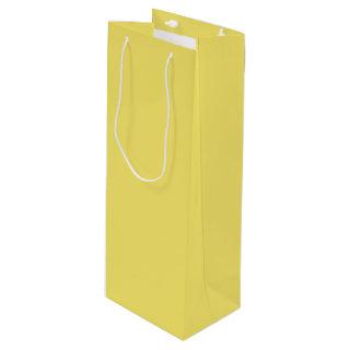Mid-tone Bright Yellow Solid Color - Color - Hue Wine Gift Bag