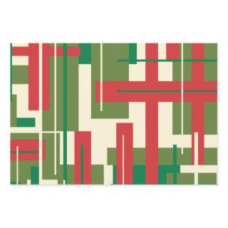 Midcentury Modern Deconstructed Plaid Christmas  Sheets