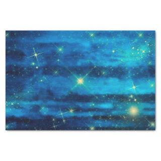 Midnight blue night sky stars tissue paper