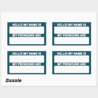 Midnight Green Eagle Name & Pronoun Labels