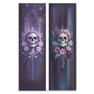 Midnight Macabre, Stunning Gothic Skull in Plum Tissue Paper