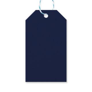 Midnight Navy Blue Solid Color Gift Tags