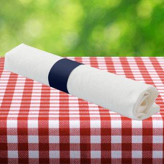 Midnight Navy Blue Solid Color Napkin Bands