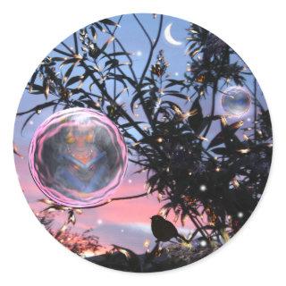 Midsummer's Eve and Fairy Bubbles! Classic Round Sticker