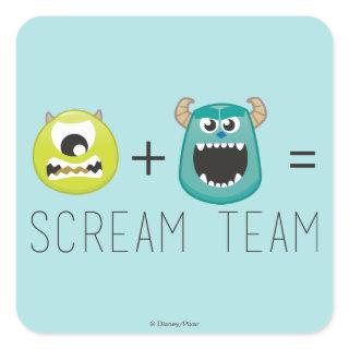 Mike+Sulley=Scream Team Square Sticker