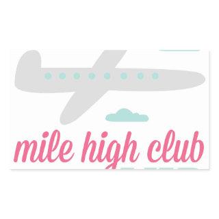 Mile High Club Rectangular Sticker