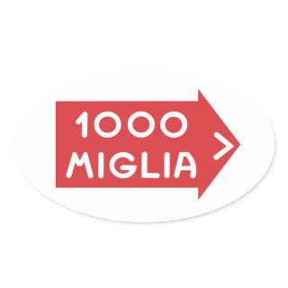 Mile Miglia Oval Sticker