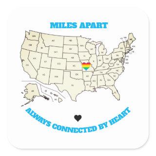Miles Apart From Missouri to Any State Sticker