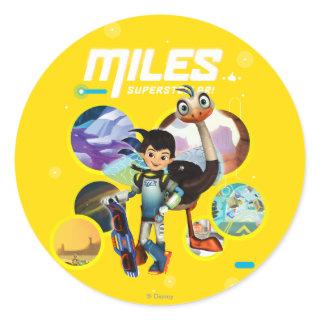 Miles Superstellar & MERC Robotic Sidekick Classic Round Sticker