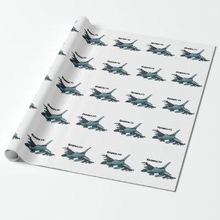 Military fighter jet plane cartoon