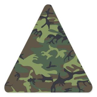 Military Green Camouflage Triangle Sticker