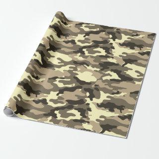 Military Sepia Dusty Brown Camouflage Camo Pattern