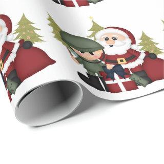 Military Soldier and Santa Claus Christmas Custom