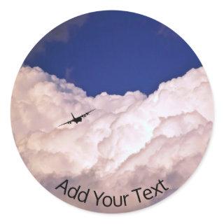 Military Transport Airplane by Shirley Taylor Classic Round Sticker