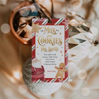 Milk And Cookie For Santa Christmas Eve Box Filler Gift Tags