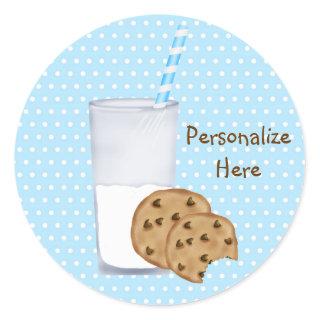 milk and cookies classic round sticker