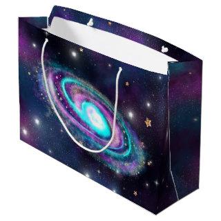 Milky Way Galaxy | Cosmic Blue Purple Pink Glow Large Gift Bag