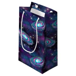 Milky Way Galaxy | Cosmic Blue Purple Pink Glow Small Gift Bag