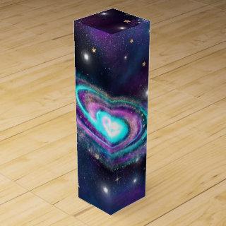Milky Way Galaxy | Cosmic Blue Purple Pink Glow Wine Box