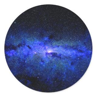 Milky Way Galaxy Space Photo Classic Round Sticker