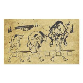 Milo of Croton And The Bull - Gym Motivational Rectangular Sticker