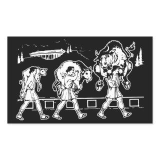 Milo of Croton And The Bull - Gym Motivational Rectangular Sticker