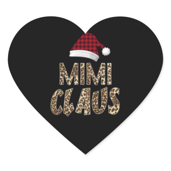 Mimi Gift | Mimi Claus Hat Santa Claus Mimi Lover Heart Sticker