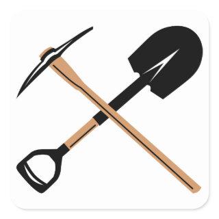Miners Tools Square Sticker