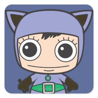 Mini Cat Woman Square Sticker