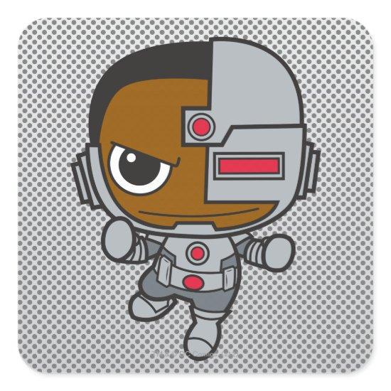 Mini Cyborg Square Sticker