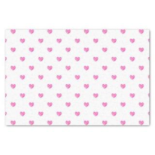 Mini Pink Watercolor Hearts Tissue Paper