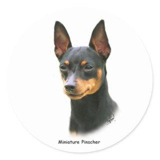 Miniature Pinscher Classic Round Sticker
