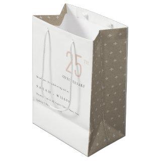 Minimal Bold Dusky Blush Any Year Anniversary Medium Gift Bag