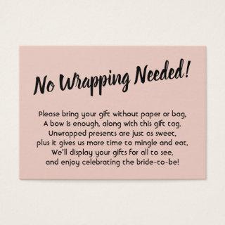 Minimal Bridal No Wrap Shower Blush Gift Card