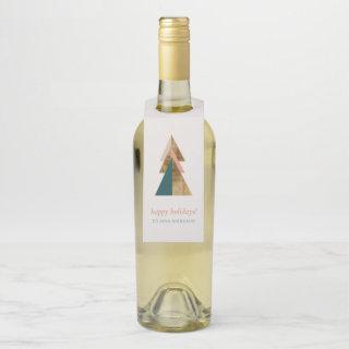 Minimal Christmas Tree Bottle Hanger Tags