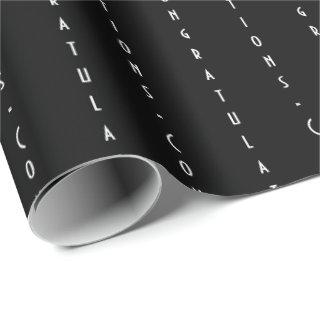 Minimal Customizable Black CONGRATULATIONS
