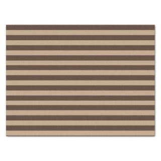 Minimal Elegant Beige Dark Brown Stripes Tissue Paper