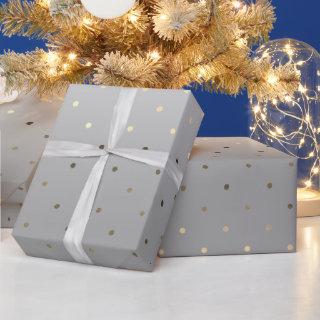 Minimal Elegant Christmas Tiny Gold Polka Dots