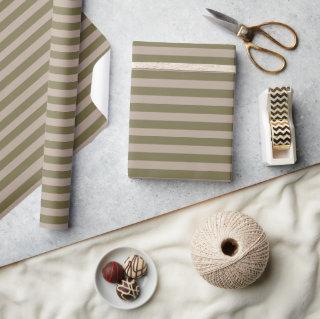 Minimal Elegant Olive Green Beige Brown Stripes