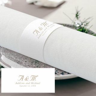 Minimal, Elegant, White Napkin Bands