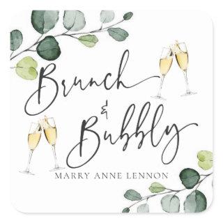 Minimal Eucalyptus Brunch and Bubbly Favor Tags
