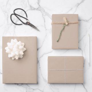 Minimalist beige tan solid plain elegant gift  sheets