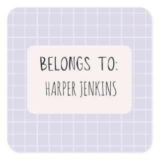 Minimalist "Belongs To" Name Stickers