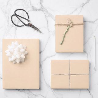 Minimalist bisque beige solid plain elegant gift  sheets