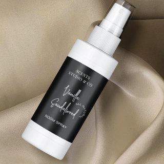 Minimalist Black Air Freshener Mist Spray Bottle Label