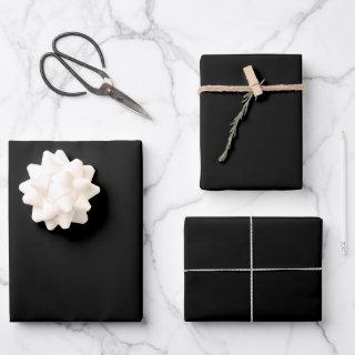 Minimalist black solid plain elegant modern chic   sheets