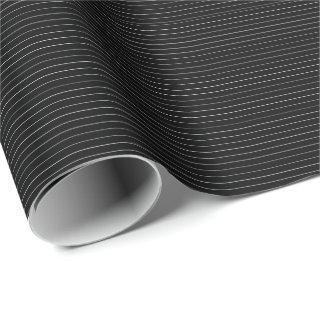 Minimalist black white thin stripes pattern chic