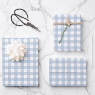 Minimalist Blue Gingham Plaid Pattern  Sheets