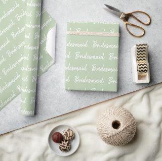 Minimalist Bridesmaid brush script  typography